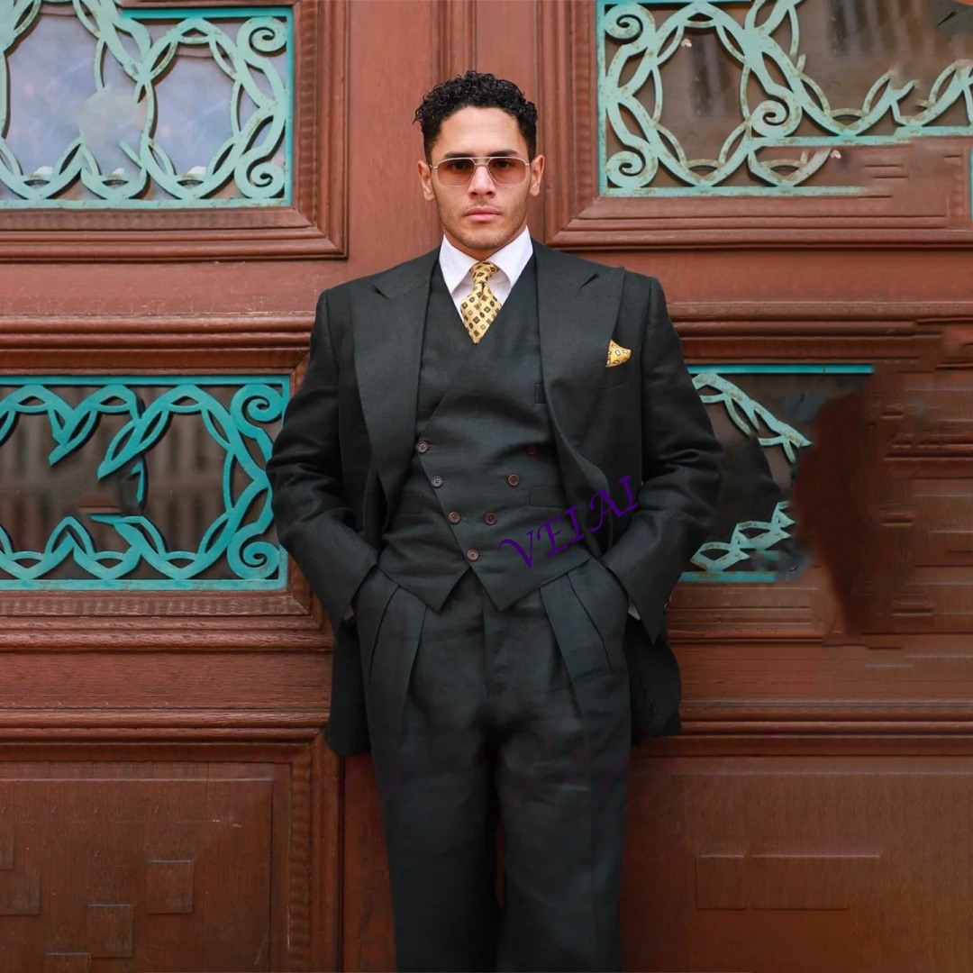 Men'S Formal Wear Waistcoat - Erkekler için Özel Tasarım Siyah Slim
