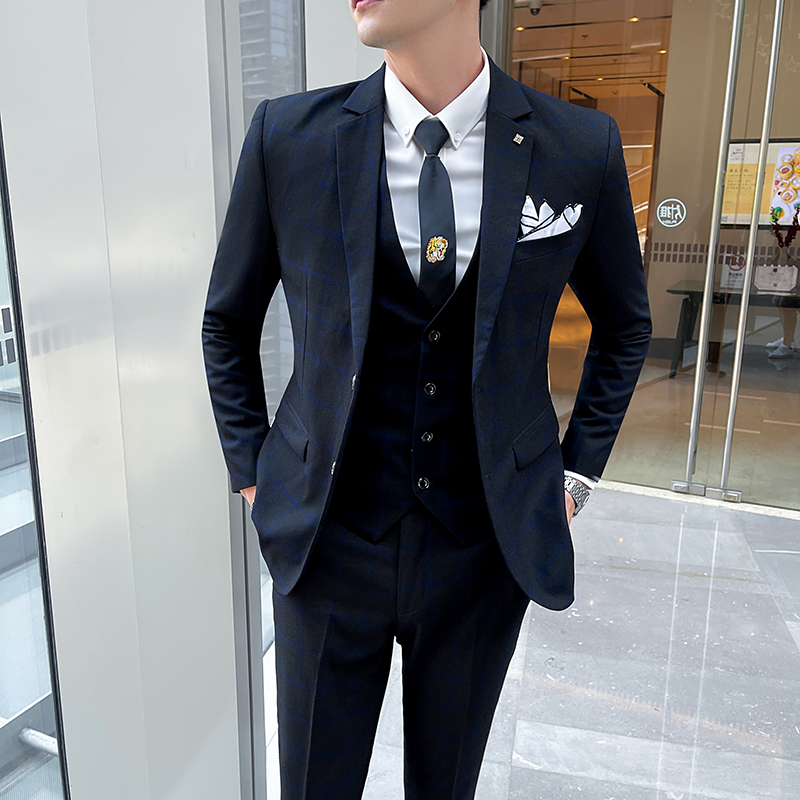 Men'S Formal Wear Waistcoat - Erkek 3 Parça Takım Elbise Seti