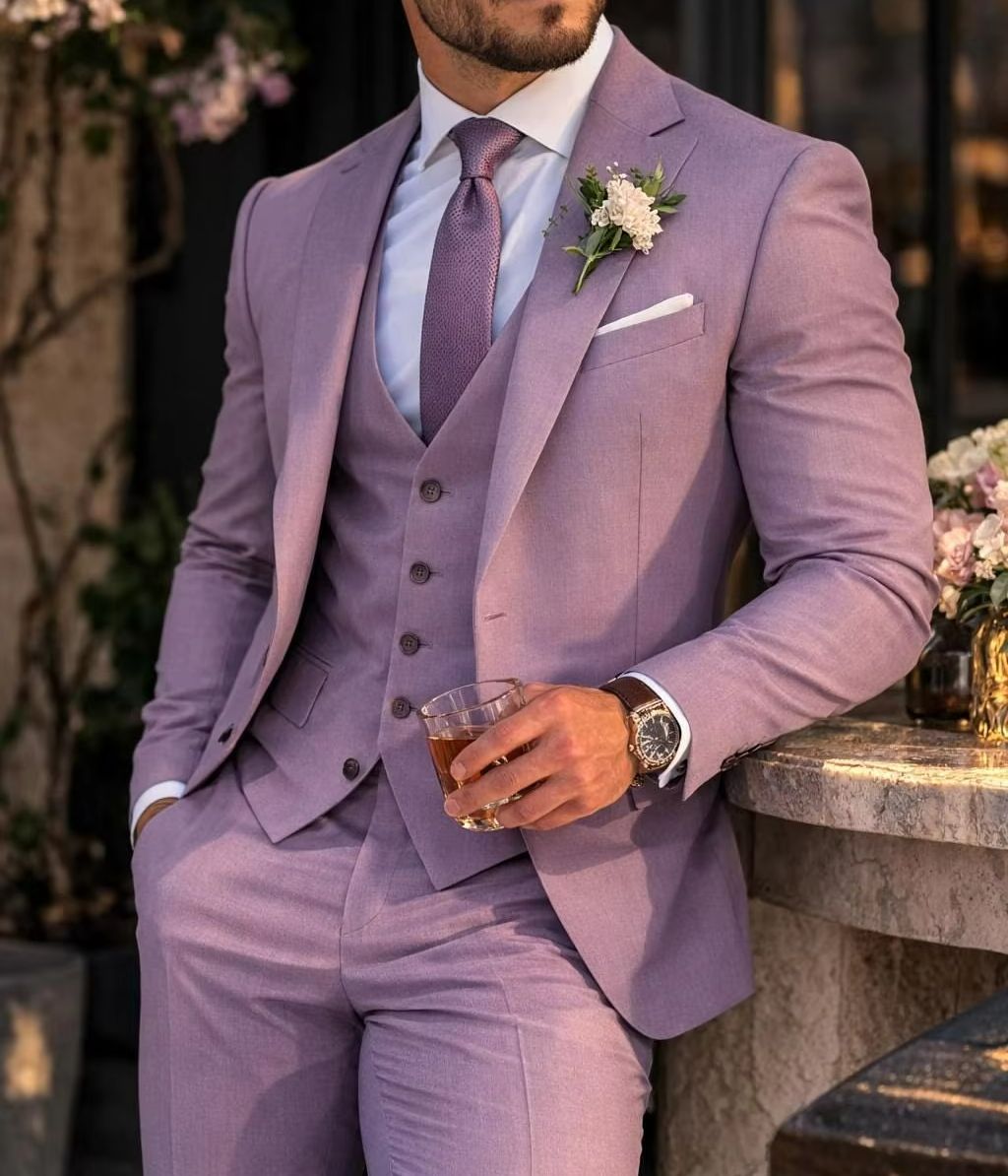 Lavanta 3 Parça erkek Takım El - Men'S Formal Wear Waistcoat incelemesi ve fiyatı