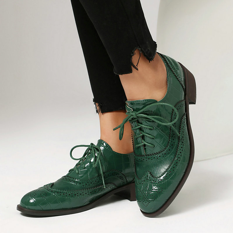 Kadın Taş Baskılı Brogue Oxfor - Patent Leather Oxford incelemesi ve fiyatı