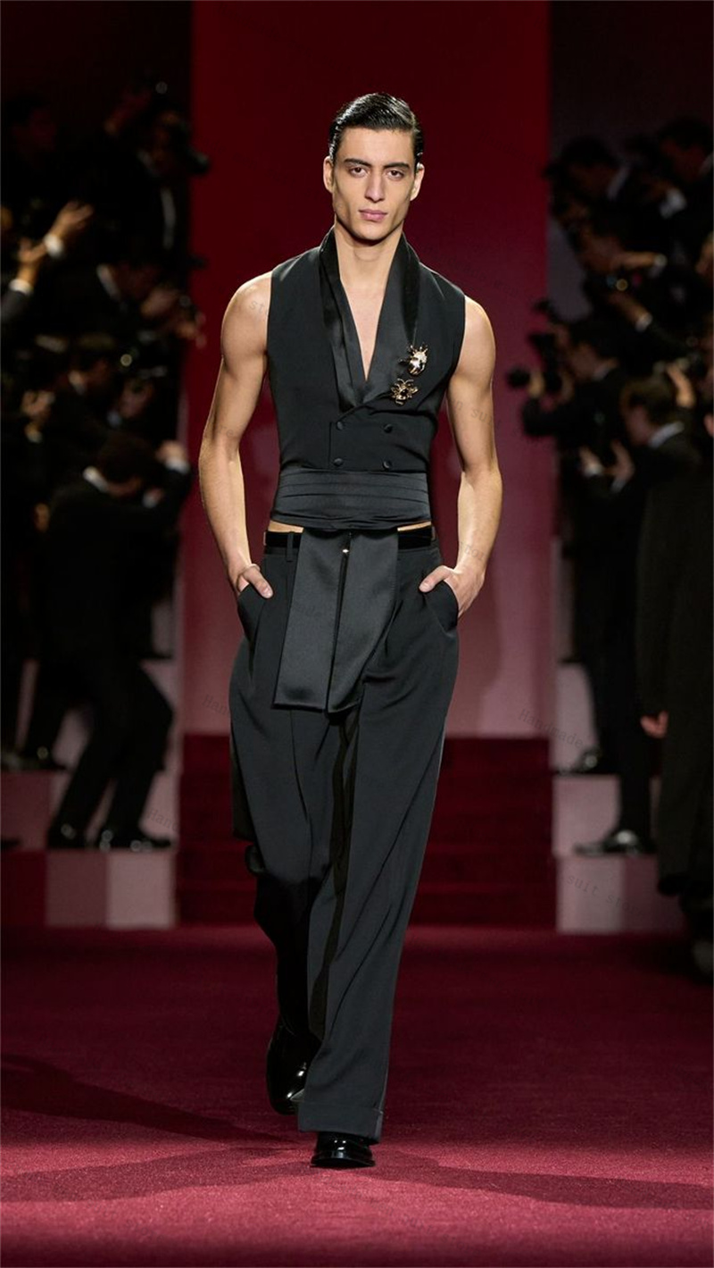 Siyah Erkek Takım Elbise 2 Par - Men'S Formal Wear Waistcoat incelemesi ve fiyatı