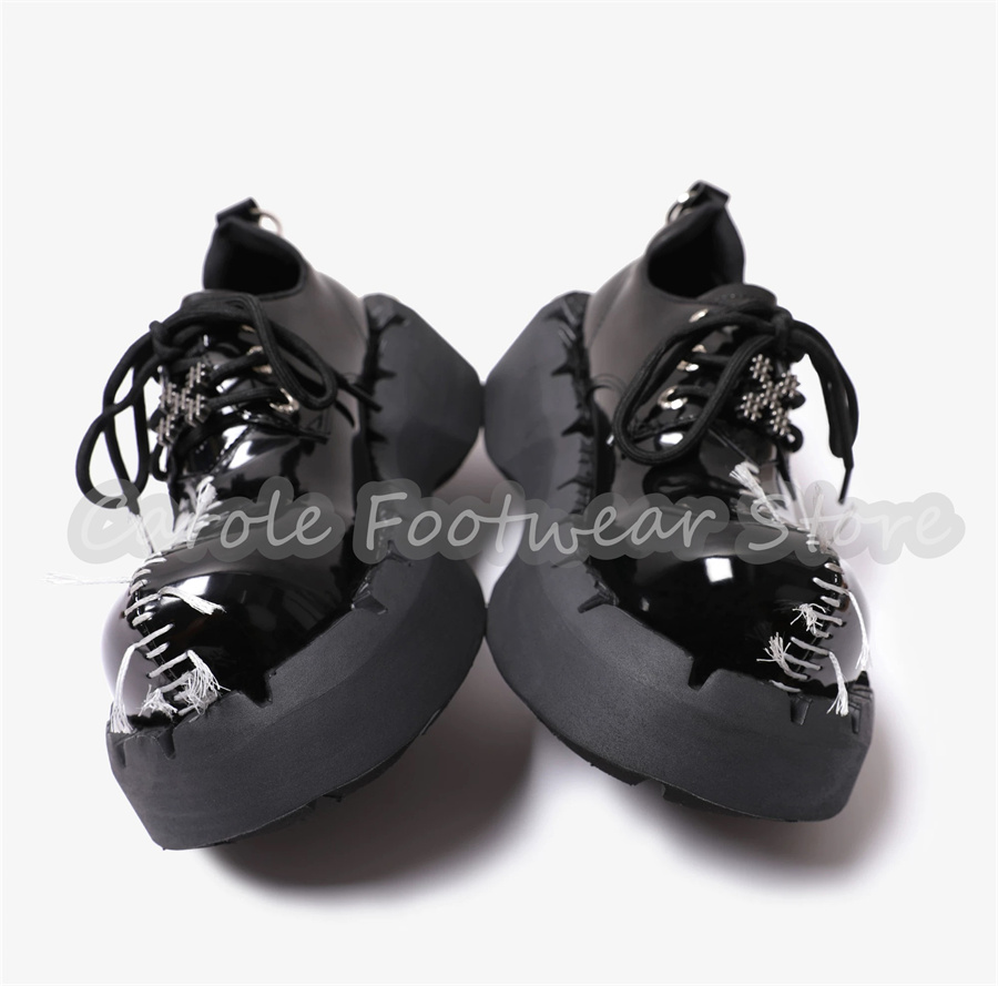 Erkek Kalın Tabanlı Boy Uzatıc - Patent Leather Oxford incelemesi ve fiyatı