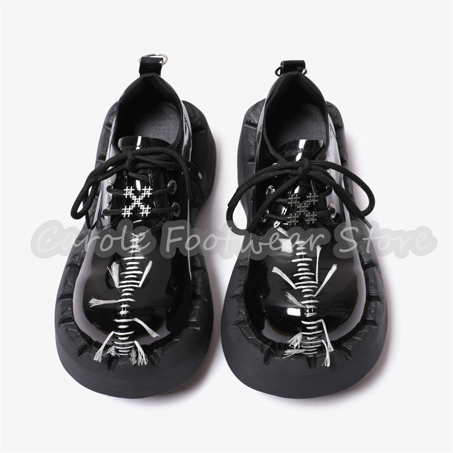 Erkek Kalın Tabanlı Boy Uzatıc - Patent Leather Oxford incelemesi ve fiyatı