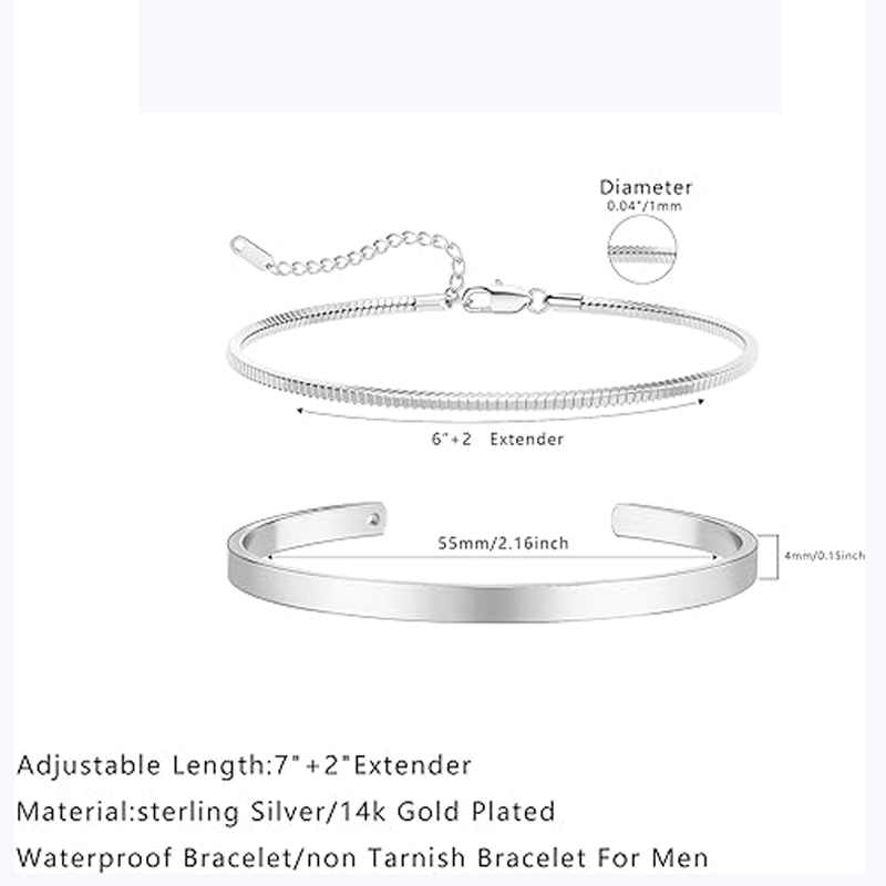 Erkekler için İstiflenebilir B - Cufflinks Silver Set incelemesi ve fiyatı