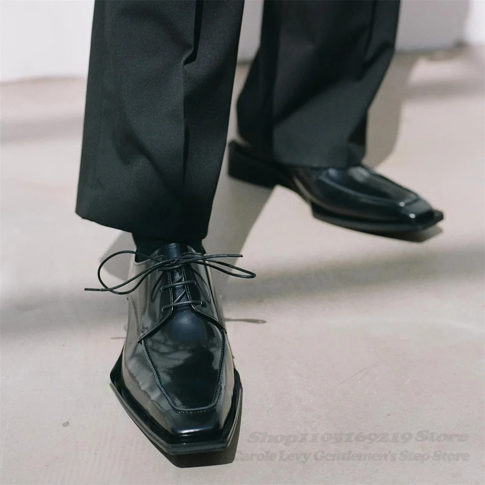 Siyah Rugan Deri Erkek 4Cm Top - Patent Leather Oxford incelemesi ve fiyatı