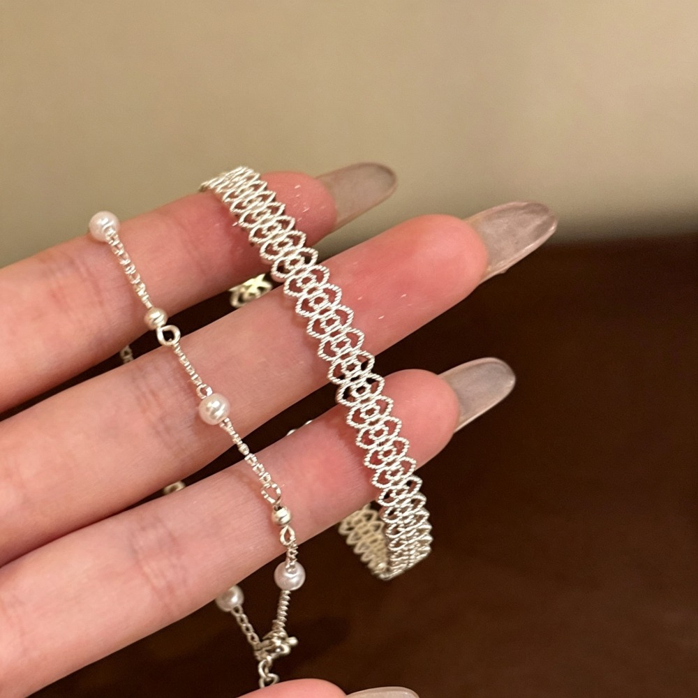 925 Ayar Gümüş Dantel Detaylı  - Cufflinks Silver Set incelemesi ve fiyatı